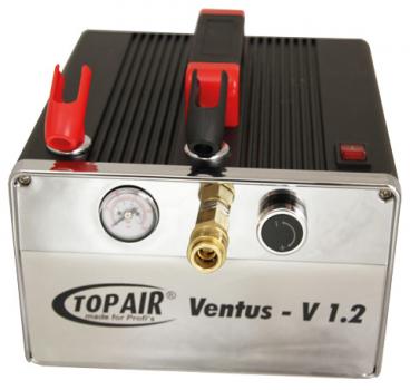 Kompressor TopAir®-Ventus V1.2, Kompakt und leistungsstark,  Automat, ölfrei - das Profigerät für 1 Arbeitsplatz