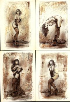 Striptease - 10 Kunstpostkarten von Luis Royo