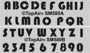 Mini-Schablone SM 580AB Schrift © TopAir
