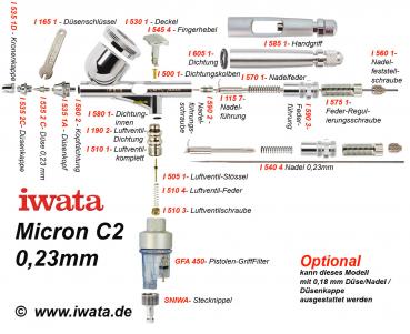 Iwata Micron CM-C2,  0,23 mm