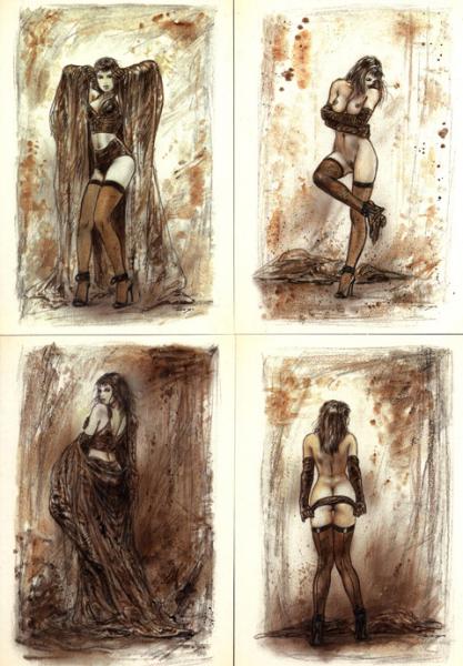 Striptease - 10 Kunstpostkarten von Luis Royo