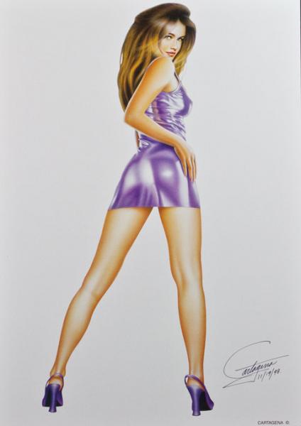 Violett - Kunstdruck von Carlos Cartagena handsigniert