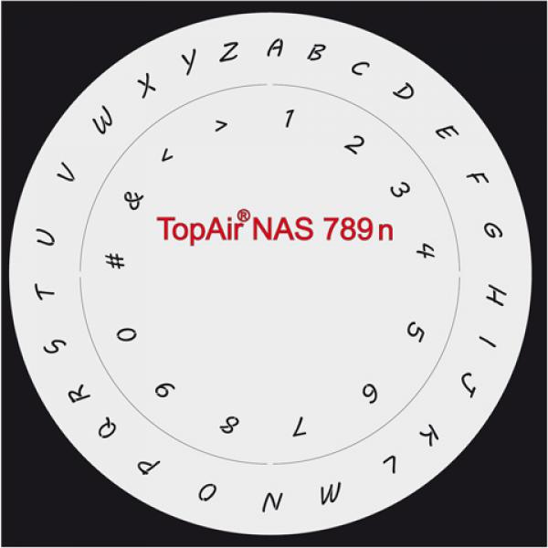 Fingernagelschablone NAS-789 neu Buchstabenhöhe ca. 4mm