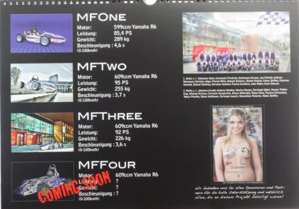 Kunstkalender Mainfranken Racing Team Schweinfurt 2011 - handsigniert