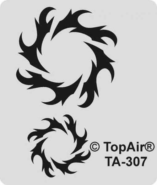 Schablone TA-307 aus dünnem, strapazierfähigem Kunststoff    © TopAir