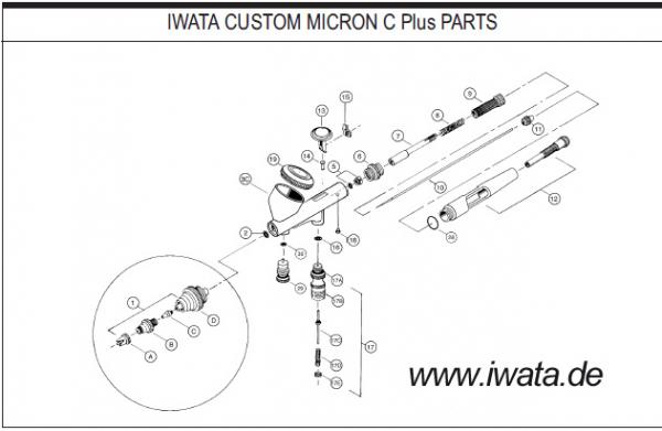 Iwata I 540 1 Ersatznadel CM 0,18 mm