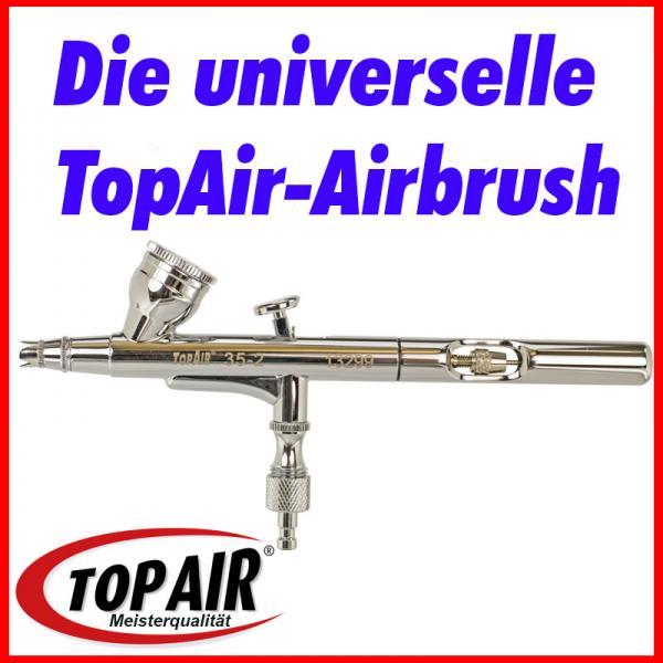 TopAir®-35-2 Profi- Fließbecherpistole 0,35mm (vormals GECKLER-35) Eine Profi-Airbrush