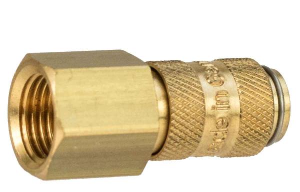 Mini-Schnellkupplung NW 2,7 mm / 1/8" Innengewinde made in Germany