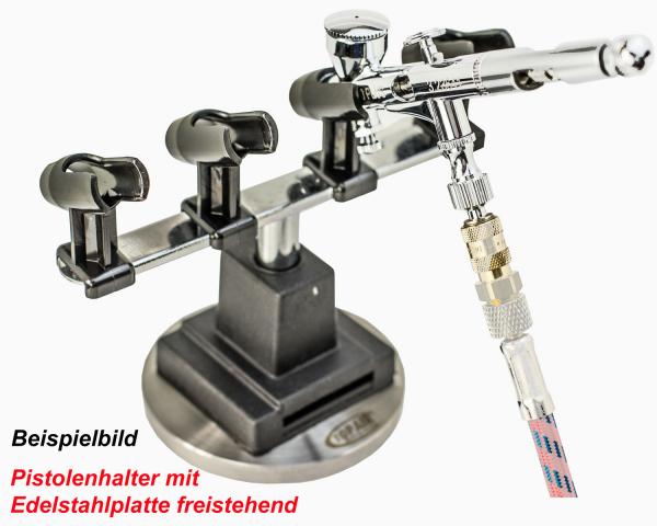 TopAir®-Pistolenhalter für bis zu 4 Airbrushes mit Edelstahlplatte